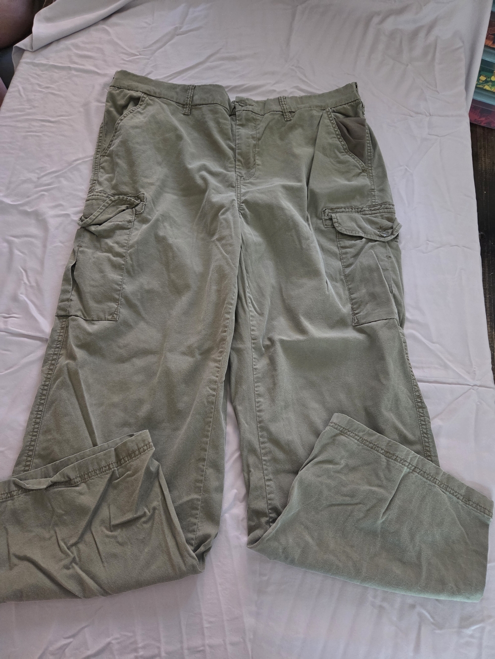 Warehouse One Olive Green Utility Trousers